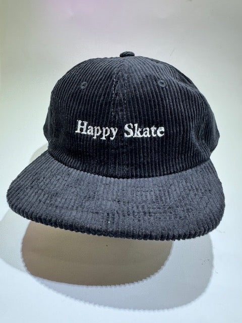 Happy Skate Chunky Cord Cap - Black