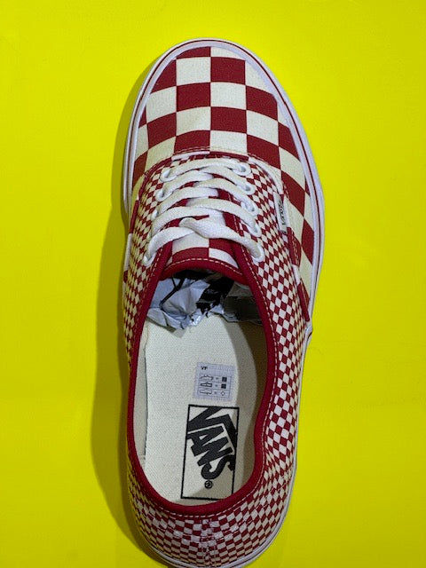 Vans Authentic Red white chequered Size 8.5