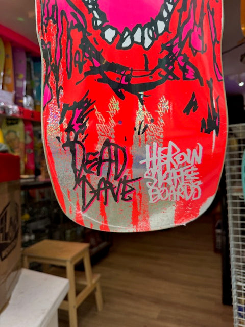 Heroin Skateboards Savages Pro Series Artwork by FOS Dead Dave 10.1”
