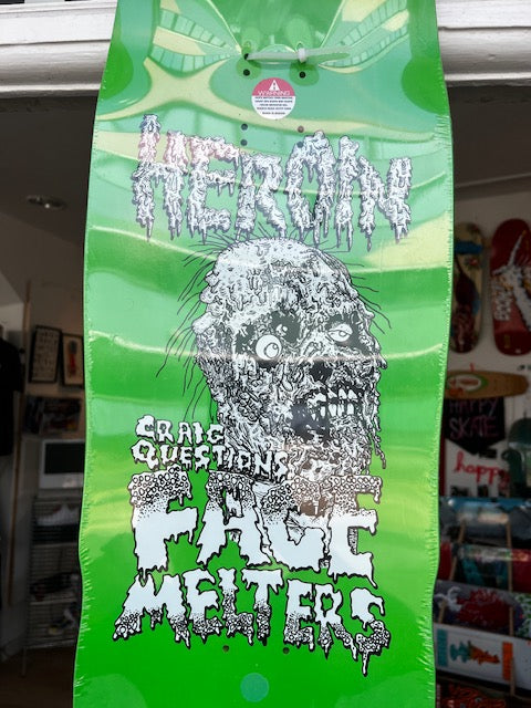 Heroin Skateboards Dead Dave Face Melters by Craig Questions 10.1"