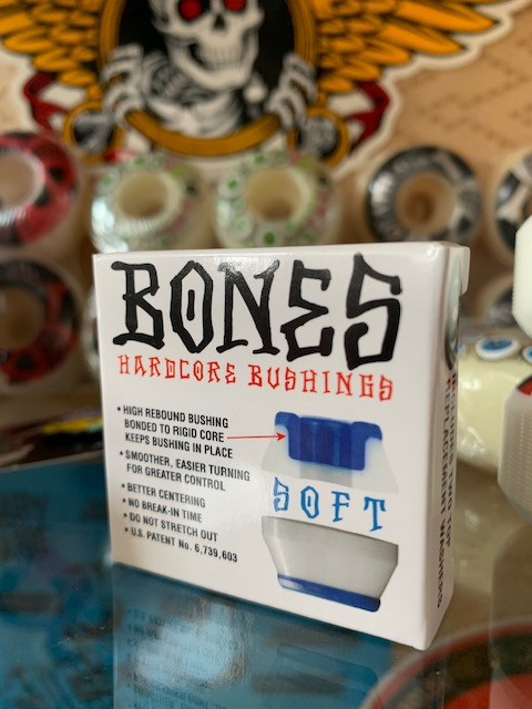 Bones Bushings Soft (Pack of 4) Blue/White