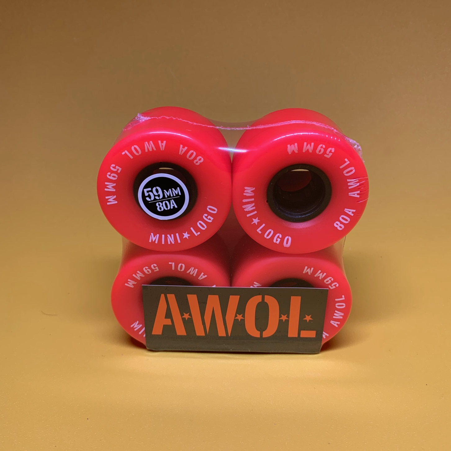 Mini Logo Wheels A.W.O.L 59mm X 80a Red 59 MM