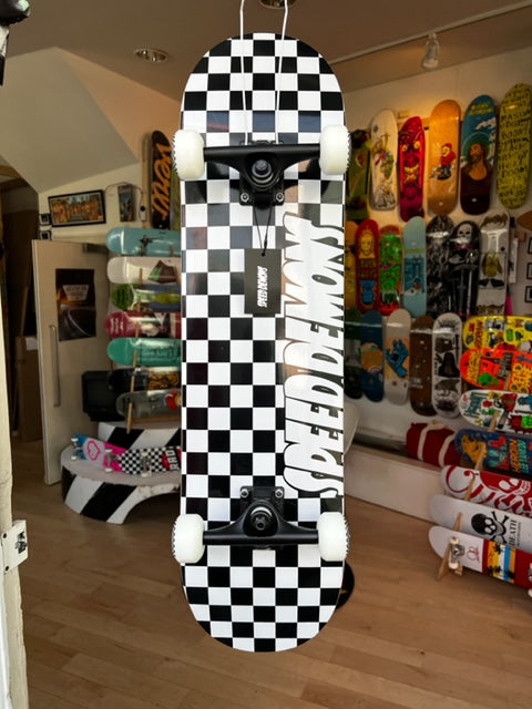 Speed Demons Checkers Complete Black/White 8"
