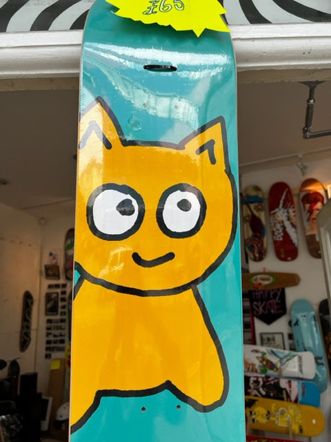 Meow Skateboards Big Cat (Teal) Skateboard Deck 8.25''