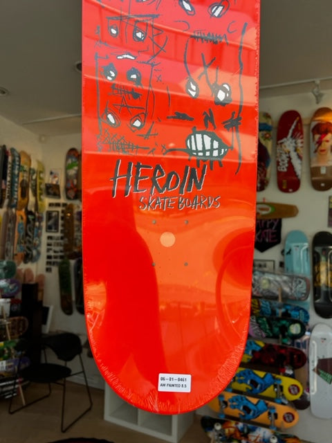 Heroin Skateboards Aaron Wilson Painted Skateboard Deck 8.5”