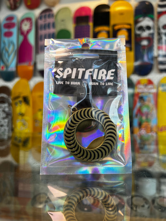Spitfire Keychain Classic Swirl Antique Brass/Black O/S
